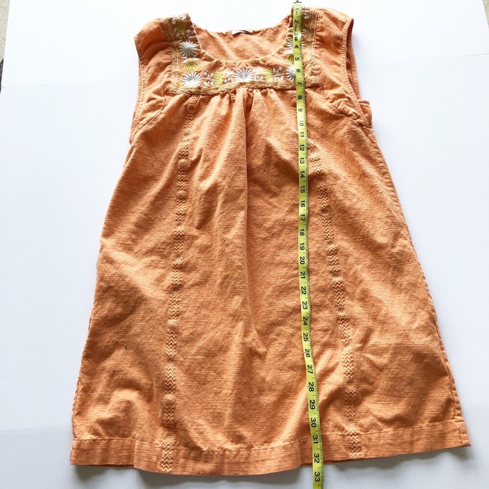 FAHERTY Luana Rhythm Orange Embroidered Sleeveless Shift Dress Womens Medium - Picture 8 of 8